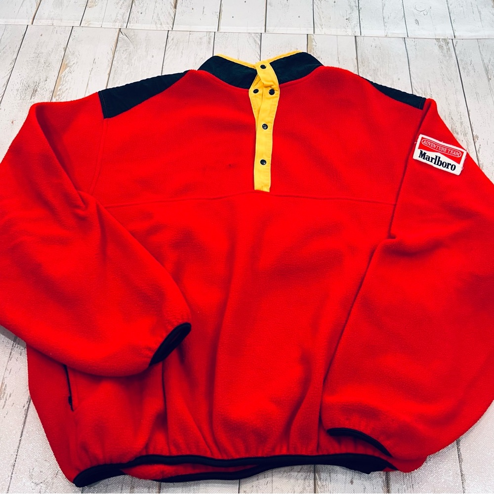 Vintage 1990s Marlboro Adventure Team Fleece Pullover SzXL